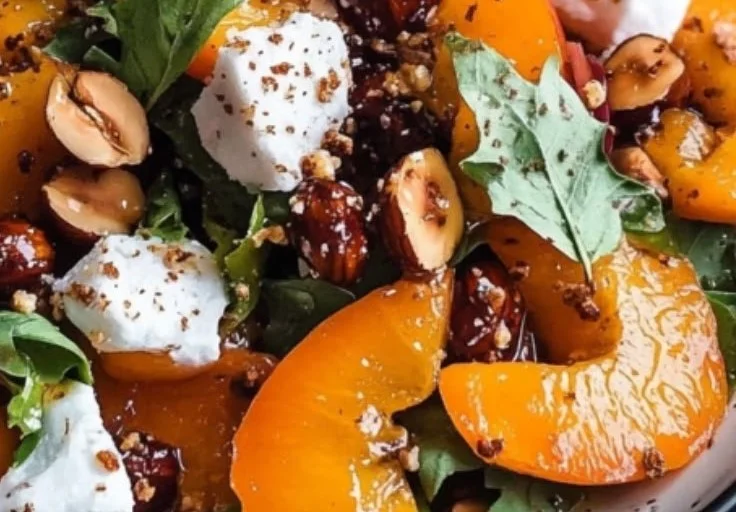Persimmon Salad with Candied Hazelnuts