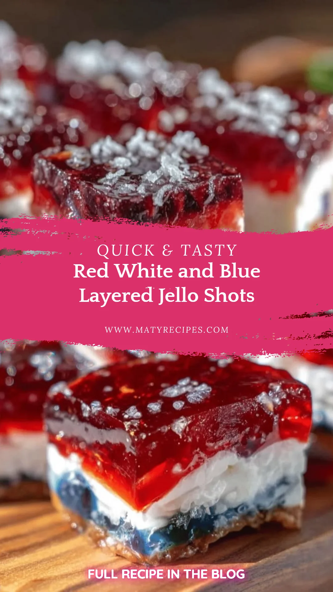 Red White and Blue Layered Jello Shots