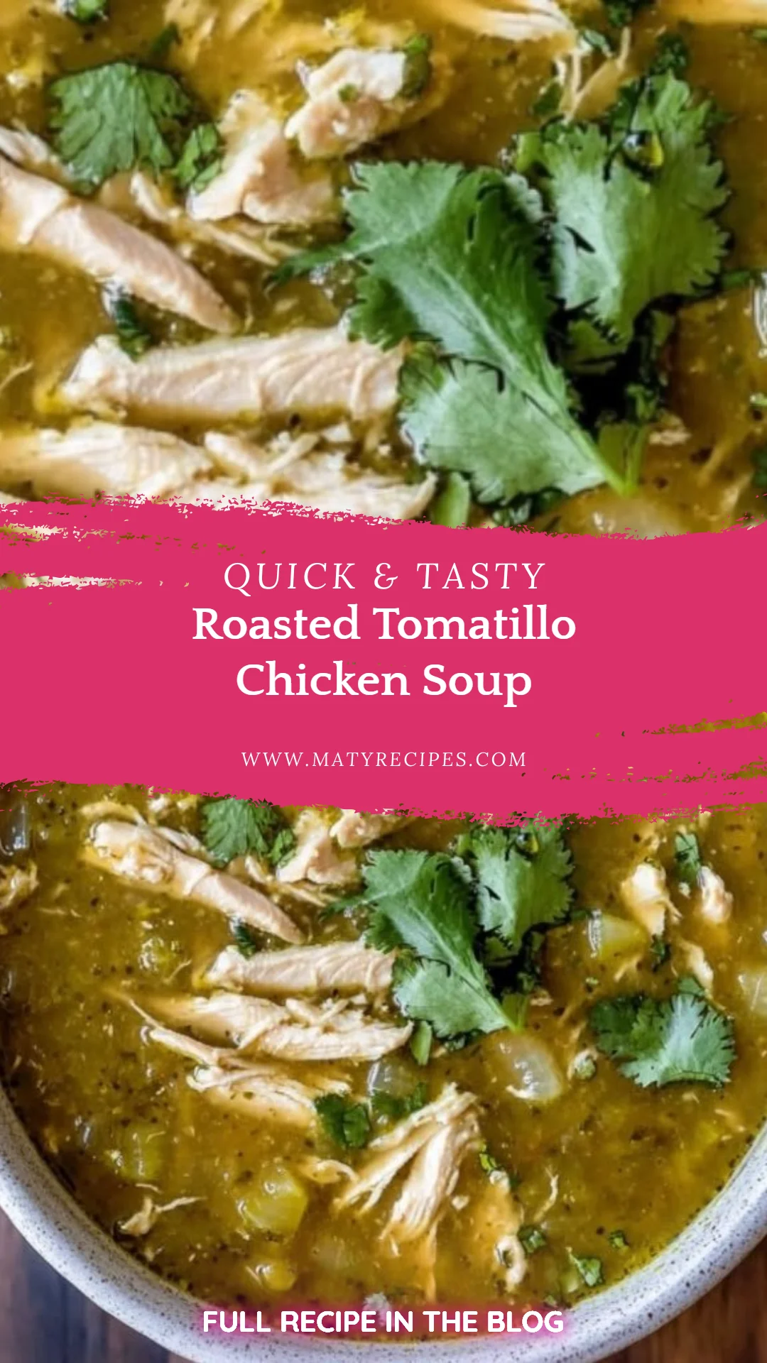 Roasted Tomatillo Chicken Soup