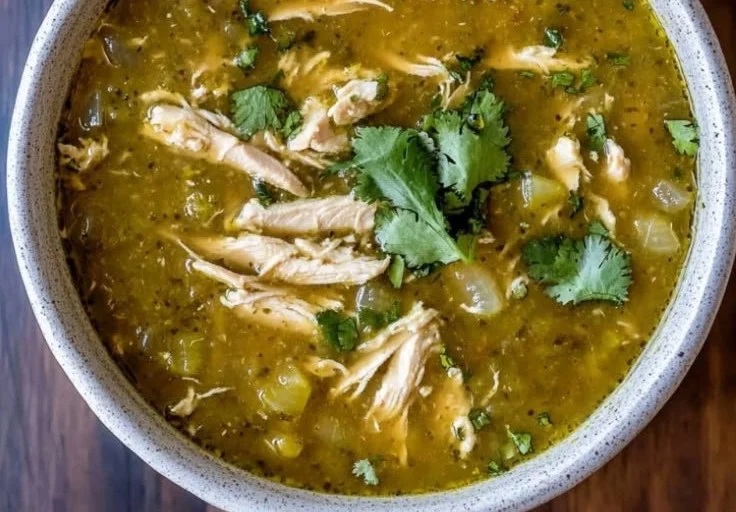 Roasted Tomatillo Chicken Soup