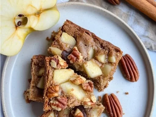 Delicious apple brownies perfectly baked and ready to enjoy