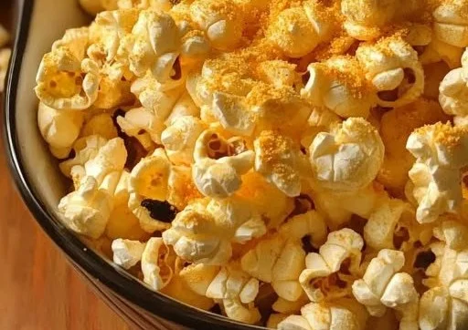 Delicious Dorito popcorn snack mix in a bowl ready for snacking